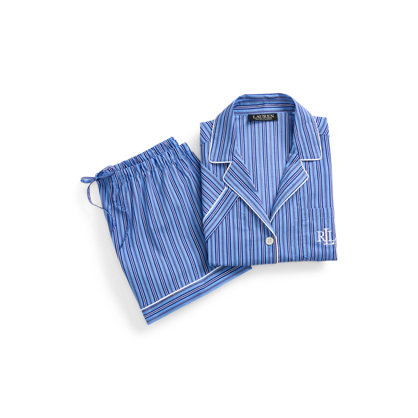 Blue Stripe Striped Lawn Boxer Sleep Set Lauren 2