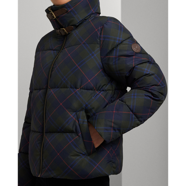Ralph lauren plaid puffer coat outlet