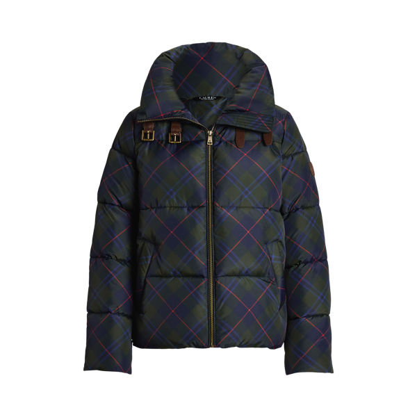Ralph lauren plaid puffer coat best sale