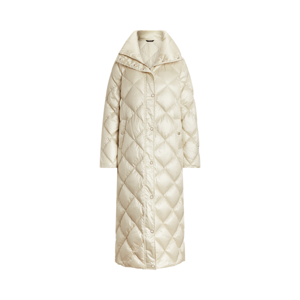 激安！Ralph Lauren Diamond-Quilted Maxi Down Coat Diamond-Quilted Down Funnelneck Maxicoat