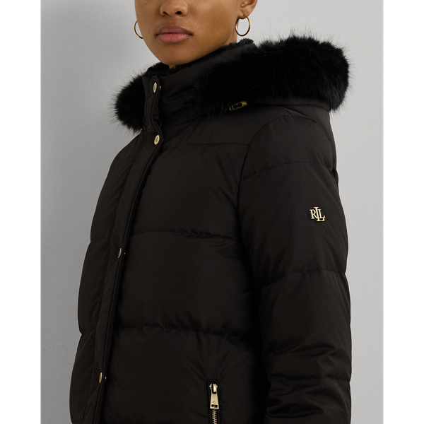 Ralph lauren coat with fur hood online