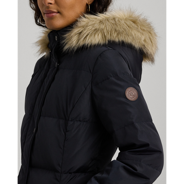 Faux Fur Trim Hooded Down Coat for Women Ralph Lauren UK