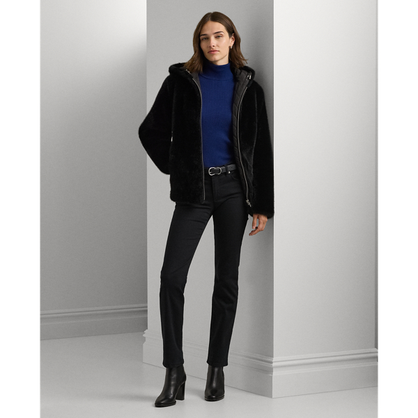 Lauren ralph lauren quilted faux fur jacket online