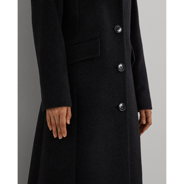 Lauren Ralph Lauren wool blend faux offers fur coat