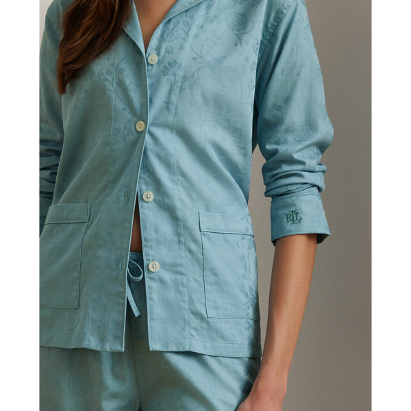 Sea Shadow-Floral Jacquard Sleep Set Lauren 6