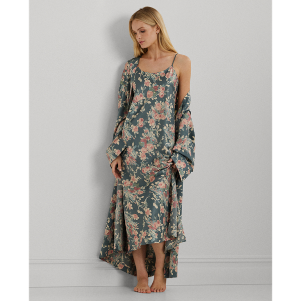 Floral Satin Ballet Nightgown