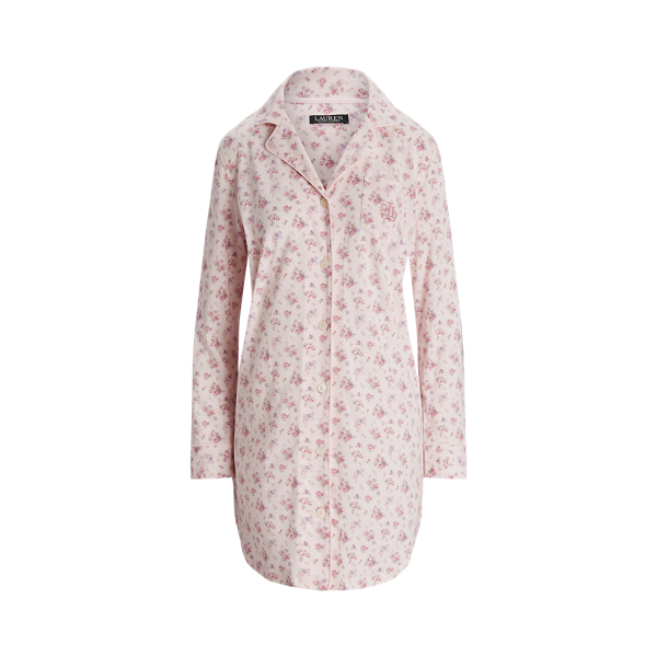 Floral Cotton Blend Jersey Sleep Shirt for Women Ralph Lauren UK