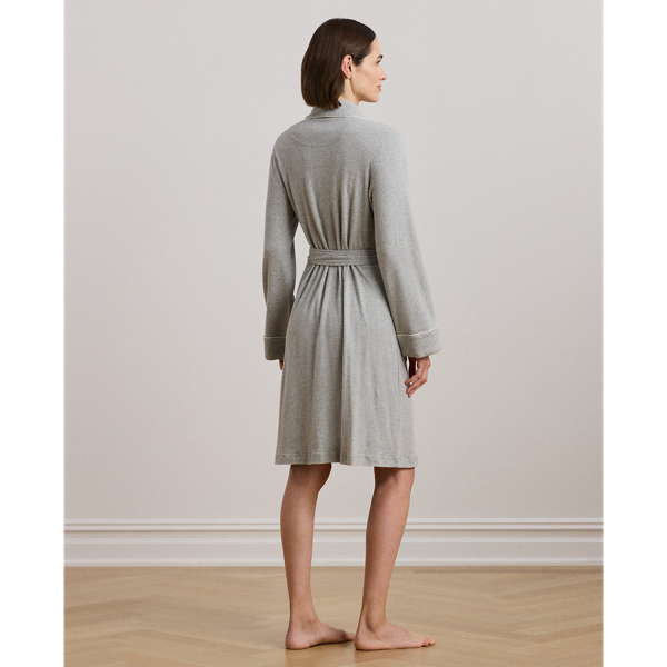 Gesteppter Bademantel Lauren in Grau 5
