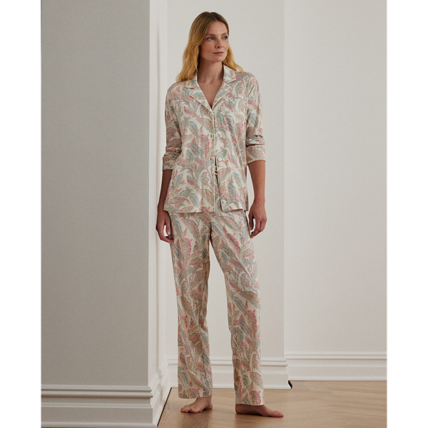 Print Cotton-Blend-Jersey Sleep Set