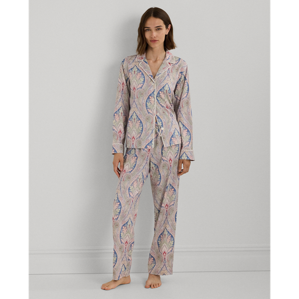 Paisley Cotton-Blend Sateen Sleep Set