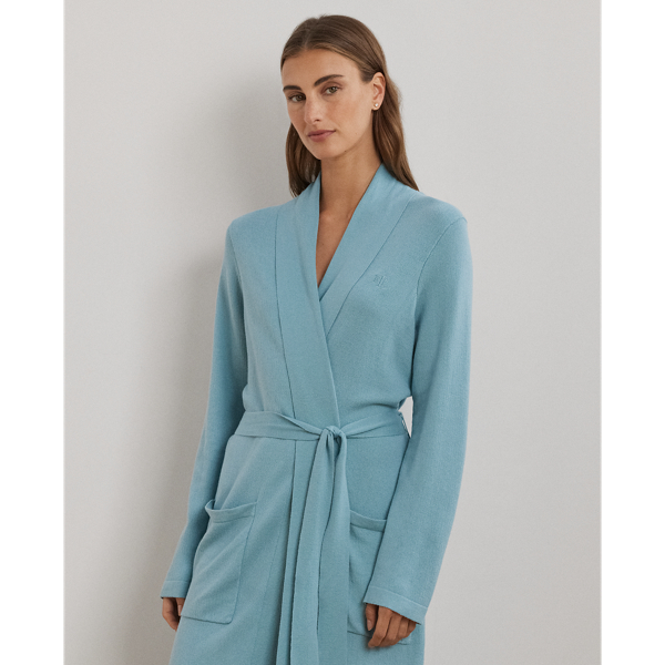 Sea Belted Cotton Knit Long Robe Lauren 4