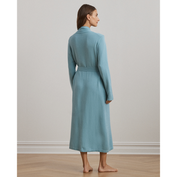 Sea Belted Cotton Knit Long Robe Lauren 5