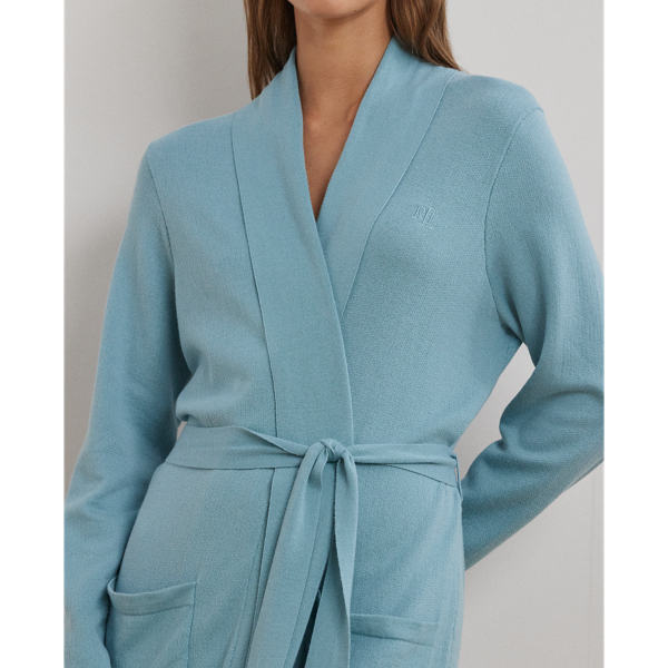 Sea Belted Cotton Knit Long Robe Lauren 6