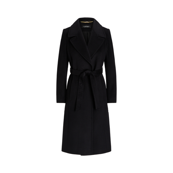 Black long wrap coat online