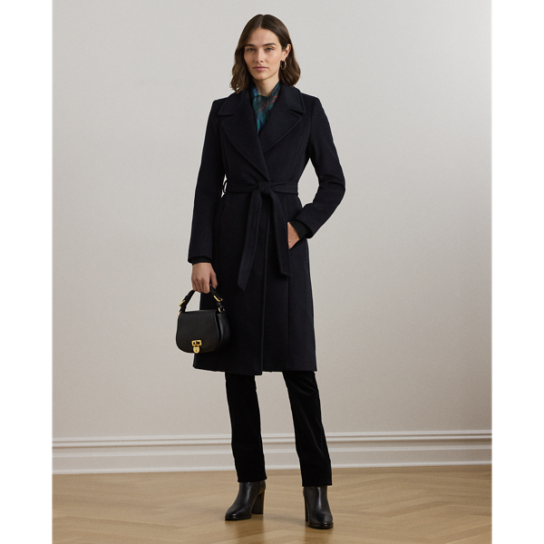 Lauren Ralph selling Lauren Belted Long Wrap Wool Coat