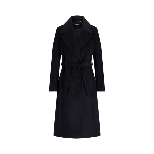 Belted Wool Blend Wrap Coat for Women Ralph Lauren BE