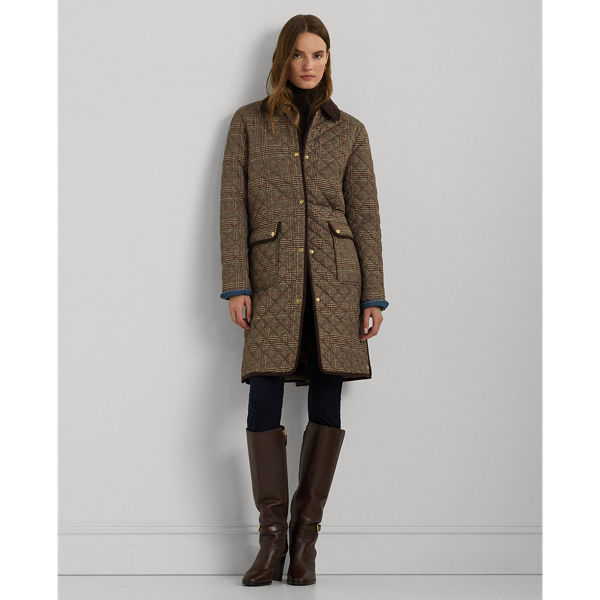 Heritage Plaid Glen Plaid Quilted Jacket Lauren 3