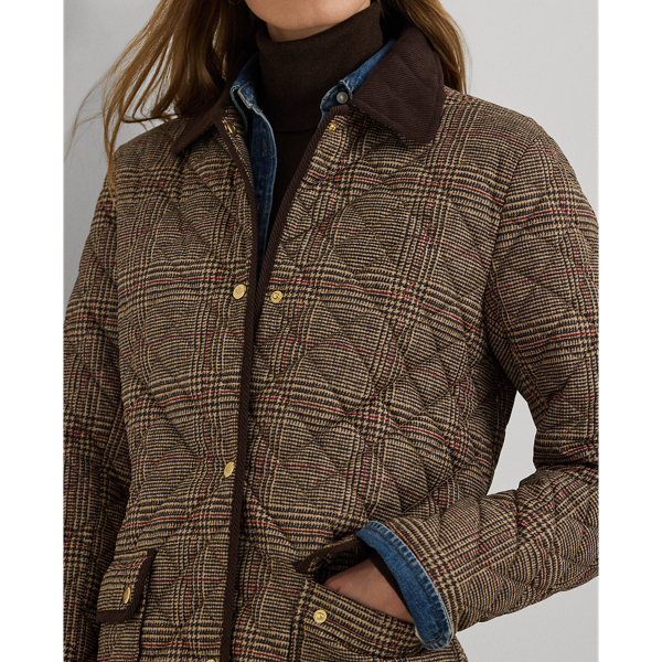 Heritage Plaid Glen Plaid Quilted Jacket Lauren 5