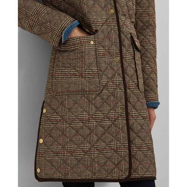 Heritage Plaid Glen Plaid Quilted Jacket Lauren 6