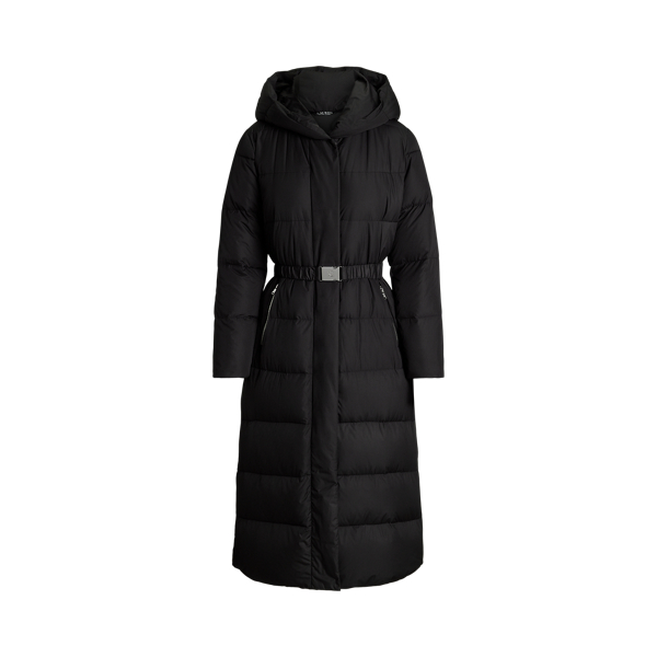 Belted Hooded Down Coat