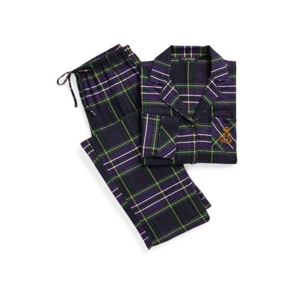 Plaid Herringbone Twill Sleep Set Lauren 1