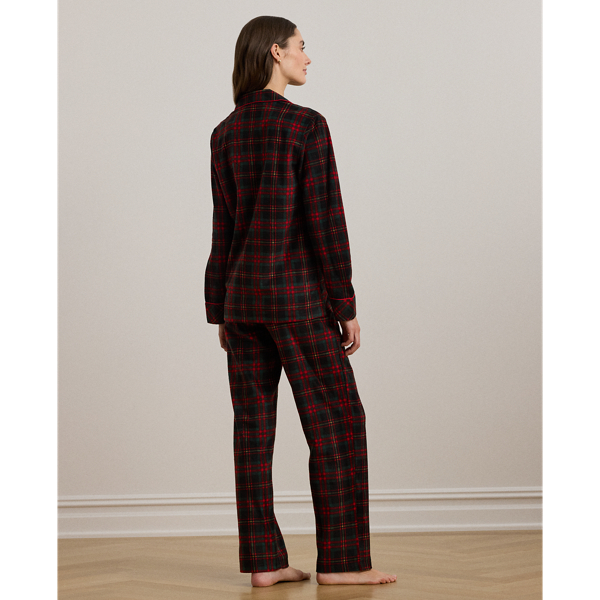 Karierter Pyjama aus&nbsp;Fleece Lauren in Schwarz kariert 5