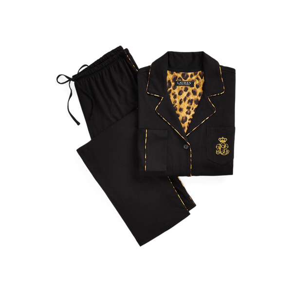 Pyjama &agrave; motif l&eacute;opard en jersey Lauren en 1