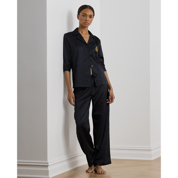 Black Pyjama aus Satin Lauren 1