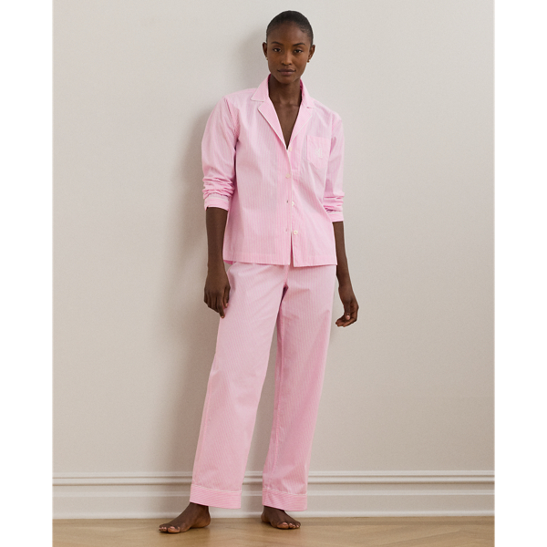 Striped Cotton Poplin Sleep Set