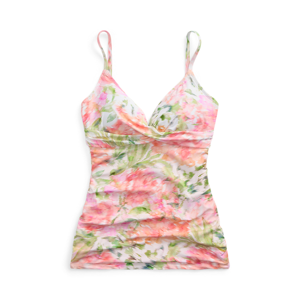 Floral Surplice Tankini Top