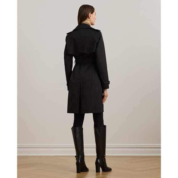 Double-Breasted Twill Trench Coat
