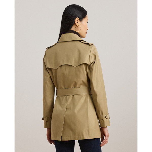 Zweireihiger Trenchcoat mit Baumwolle Lauren in Birkenbraun 5