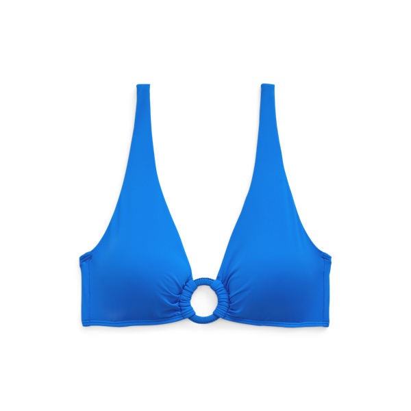 Electric Blue Macram&eacute;-Ring-Front Bikini Top Lauren 2
