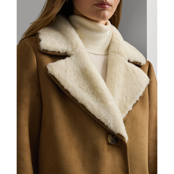 Ralph lauren faux shearling coat online