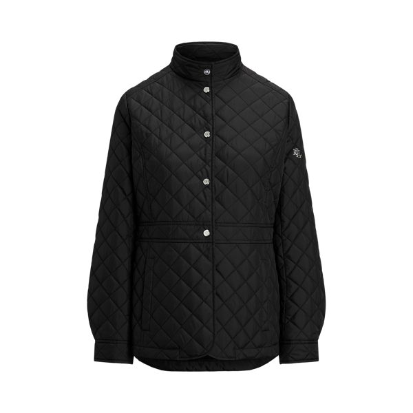 Diamond Quilted Mock Neck Jacket Lauren 1