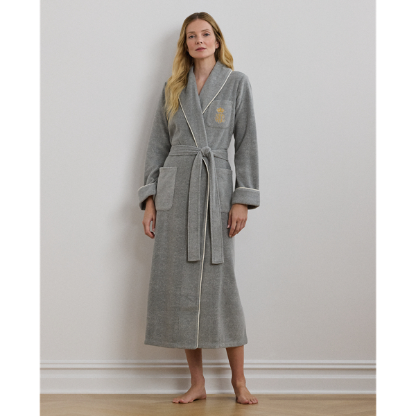 Plush Robe Ralph Lauren Robe Women Fleece Long Shawl-Collar Robe - Main Image