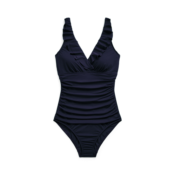 Ruffle Trim Surplice One Piece for Women Ralph Lauren PT