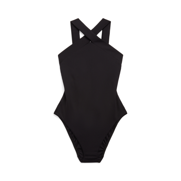 Maillot une pièce à col montant croisé Lauren en 1