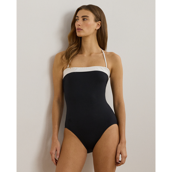 Two Tone Bandeau One Piece for Women Ralph Lauren UK