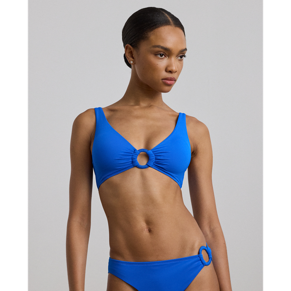 Haut de bikini à anneau en macramé