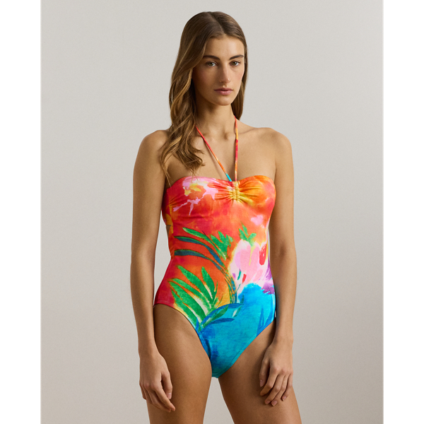 Print Bandeau One Piece for Women Ralph Lauren UK