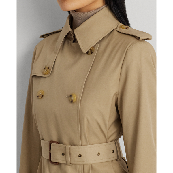 Trench in misto cotone con cintura Lauren in Color cuoio betulla 6