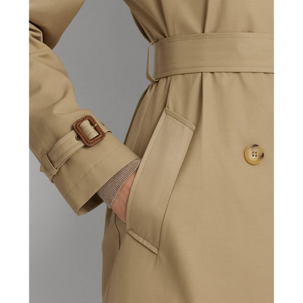 Trench in misto cotone con cintura Lauren in Color cuoio betulla 7