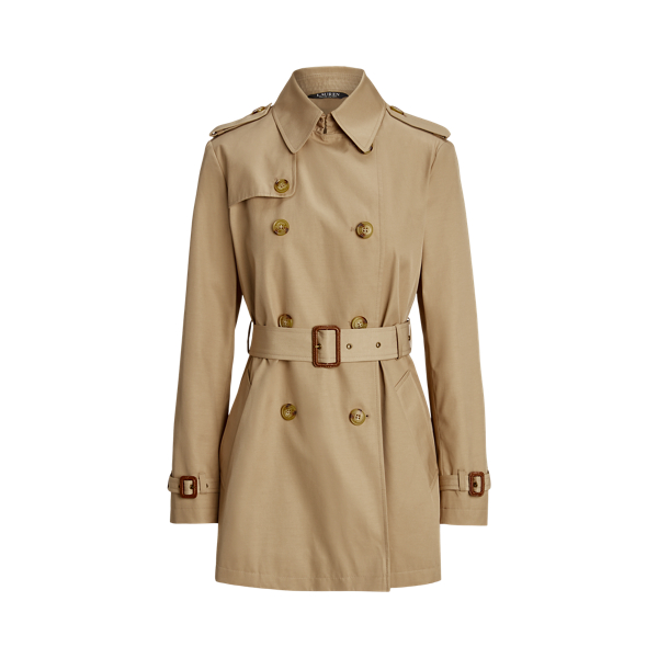 Belted Cotton-Blend Trench Coat