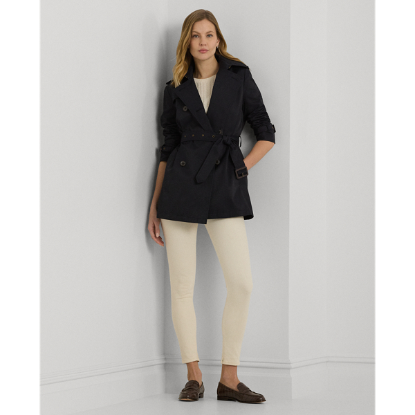Trenchcoat mit G&uuml;rtel Lauren in Dunkel-Navy 4