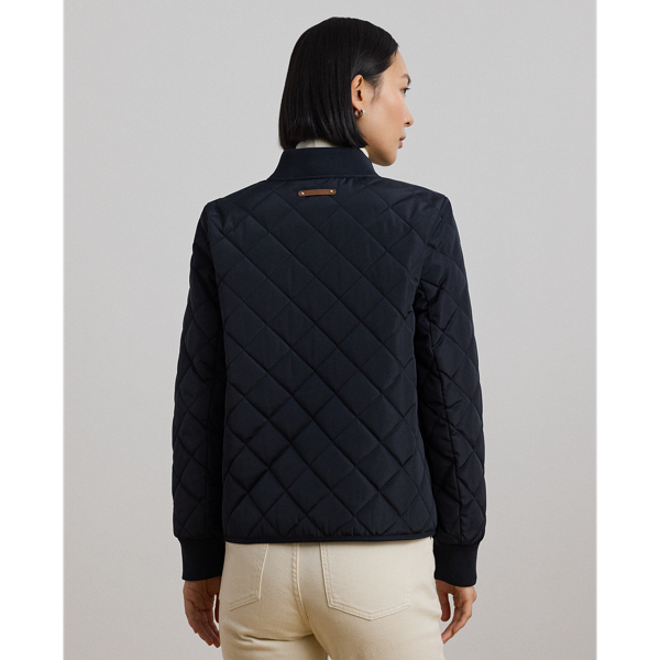 Crest-Patch Quilted Bomber Jacket