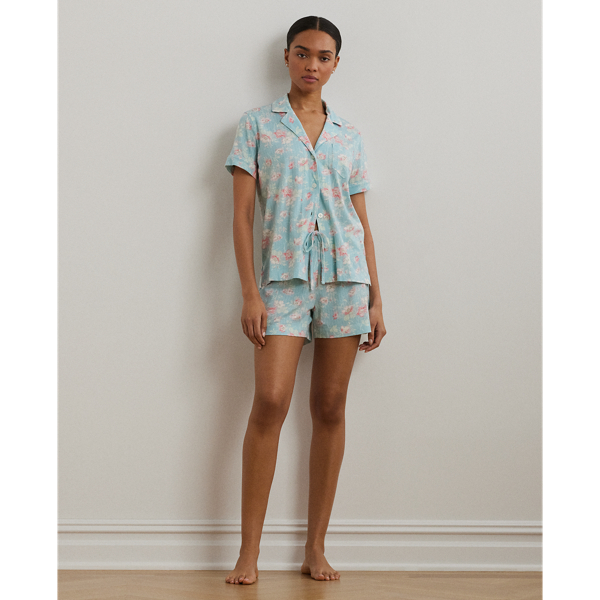 Blue Floral Geblümter Pyjama mit Boxershorts Lauren 1