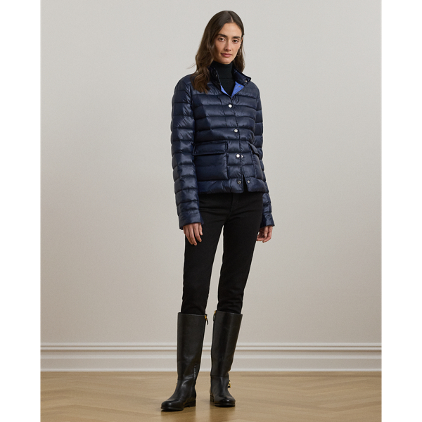 Metallic Quilted Puffer Coat