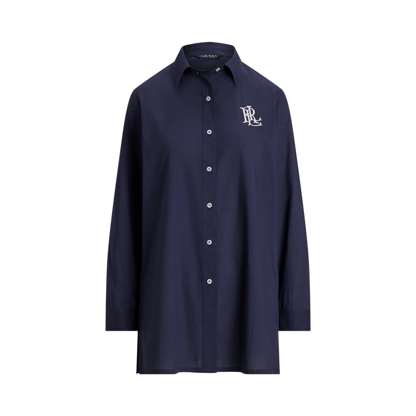 Женская рубашка Ralph Lauren Organic Cotton Shirt Cover-Up, цвет: Тёмный тёмно-синий — фото 5