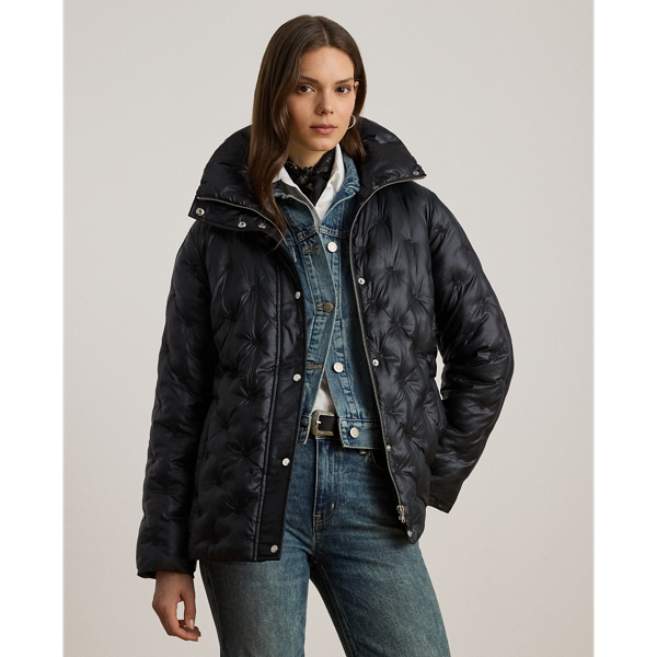 Puffer-Steppmantel mit Logo
